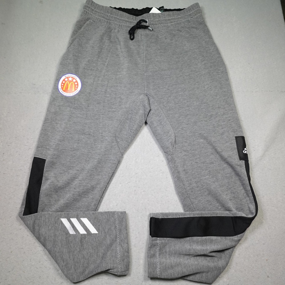 adidas Track Pants Men L Gray McDonalds All American Basketball Snap CU 365